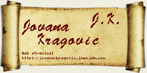 Jovana Kragović vizit kartica